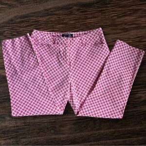 Chadwick’s of Boston Chic Pink and White Geometric Pants